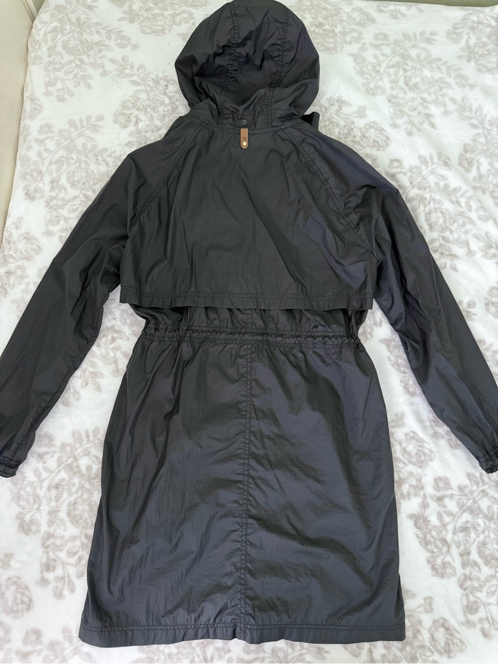 Mackage Ellia Anorak Coat Parka Packable Black Windbreaker Hidden Hood - Picture 6 of 15
